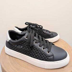 Women's Black & Silver Corkys Keep Scrolling Sneaker NWT Size 7